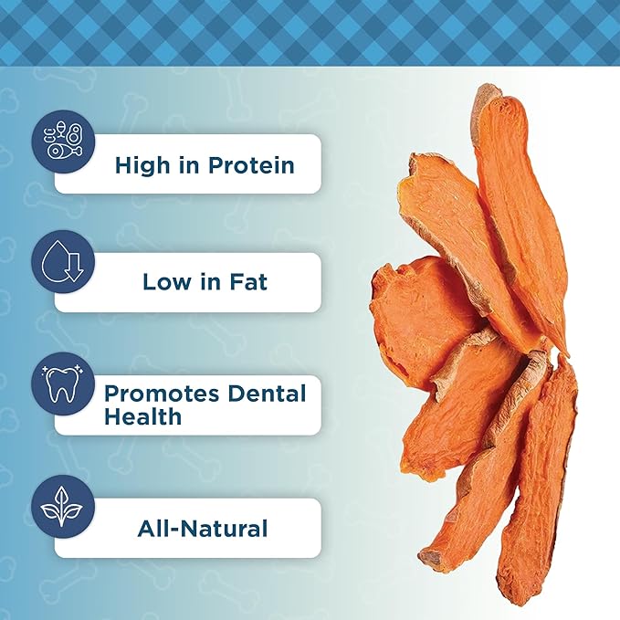 Country Living Sweet Potato Chips Dog Treats – 8oz Bag – 100% Natural, Single-Ingredient, Grain-Free Dog Treats – Healthy Chews – No Additives or Preservatives