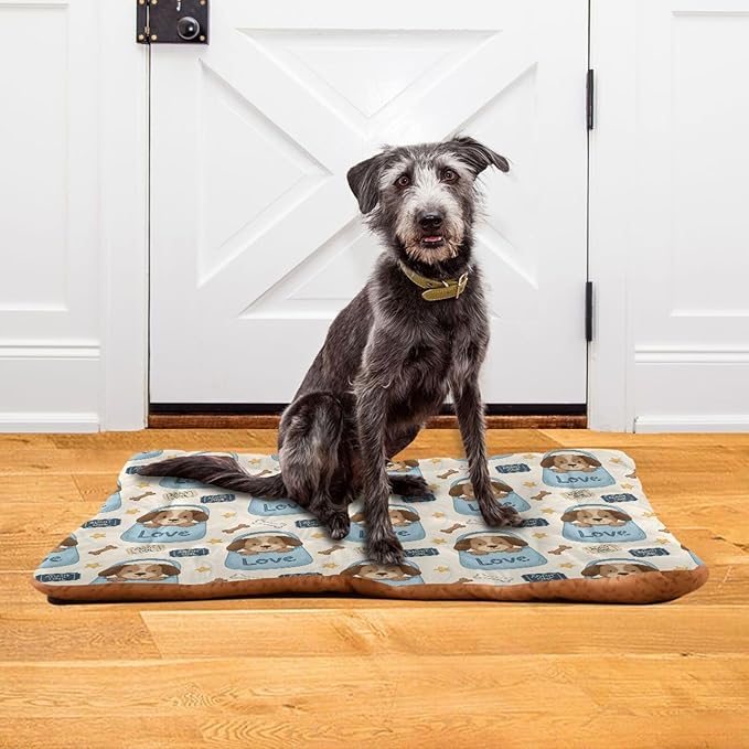 Dog Bed for Crate Washable Pet Sleep Pad, Dogs Kennel Mat with Non-Slip Bottom, Soft Fluffy Supplies Pet for Dogs and Cats (36x24 inch)