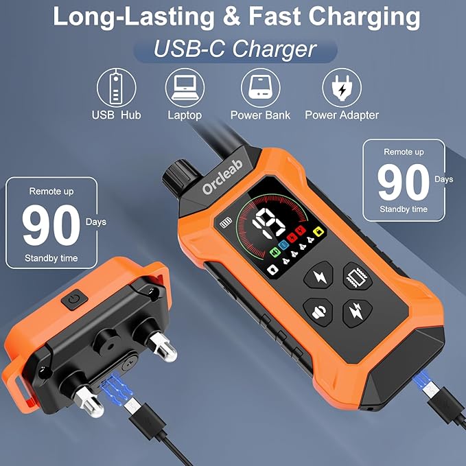 Shock Collar with Remote Control for Dogs, 4400FT, IP67 Waterproof Collar with Beep, Vibration, Safe Shock, Flashlight, Shock Collar for 2 Dogs E-Collars for All Breed (10-120Lbs)
