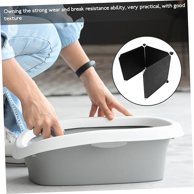 YARNOW 3pcs Cat Litter Box Splash Guards Litter Pan for Easy Cleanup Fit Enclosure for Preventing Cat Toilets Design