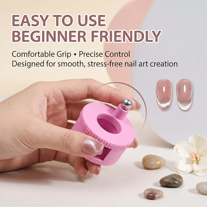 2026 New Rotating Cat Eye Magnet, 360° Rotating Cat Eye Magnet For Nails,Glass Bead NailMagnet