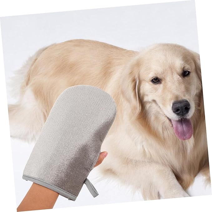 2pcs Dual-Sided Pet Hair Remover Gloves Reusable Grooming Mitt for Cats Dogs Electrostatic Static Removal for Furniture Curtains Comfortable Flexible Hair Removal Tool
