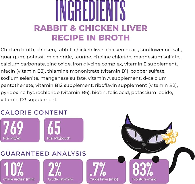 Tiki Cat After Dark Shreds Wet Cat Food, Rabbit & Chicken Liver, 3 oz. Can (12 Count)