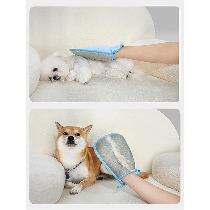 Reusable Deshedding Gloves for Pets Static Hair Removal Brush Washable Dog Cats Grooming Tool for Sofa Car Pet