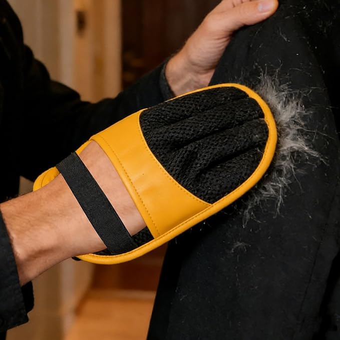 Electrostatic Pet Hair Remover Glove, Five-Finger Grooming Tool, Washable Hair Removal for Cats Dogs Puppies Kittens, Ideal for Couch Carpet Furniture Clothes Laundry Shower Shedding
