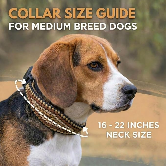 E-Collar Cover - for Medium Dogs with 16-22" Neck Size - Adjustable Nylon Cord, Quick Release Buckle, Heavy Duty Loop Strap Compatible with Dogtra, Educator, SportDog, Garmin, Bousnic, Jugbow (Mojave)