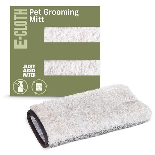 E-Cloth Pet Grooming & Massage Mitt, 1 Count (Pack of 1), Gray