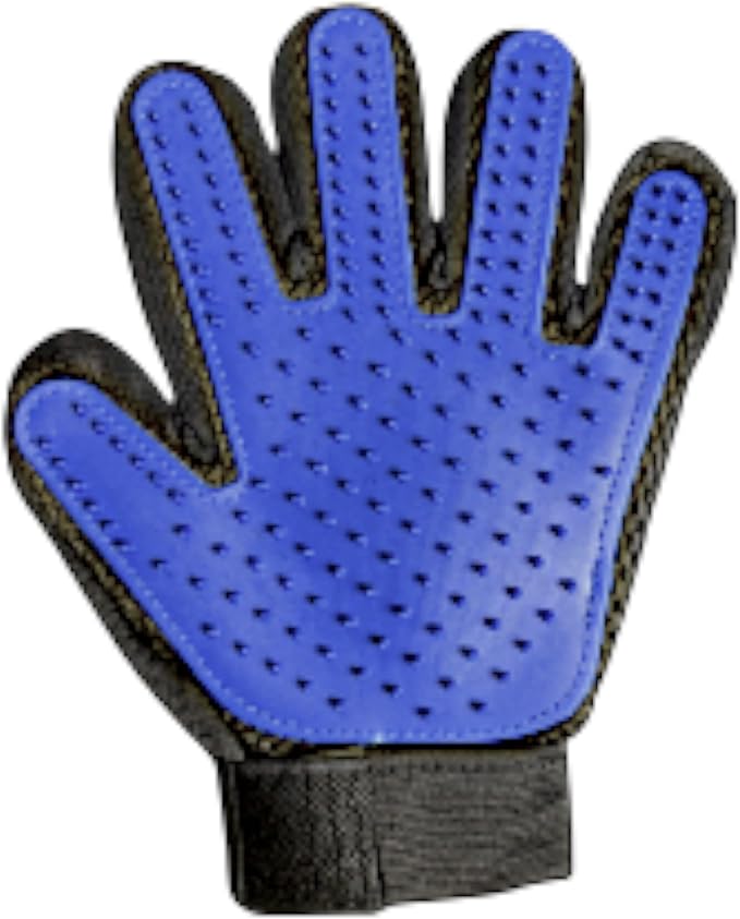 The Room Collective Pet Grooming Gloves 2-Pack, Left and Right Hand Deshedding Mitts with Soft Silicone Tips for Dogs and Cats, Blue