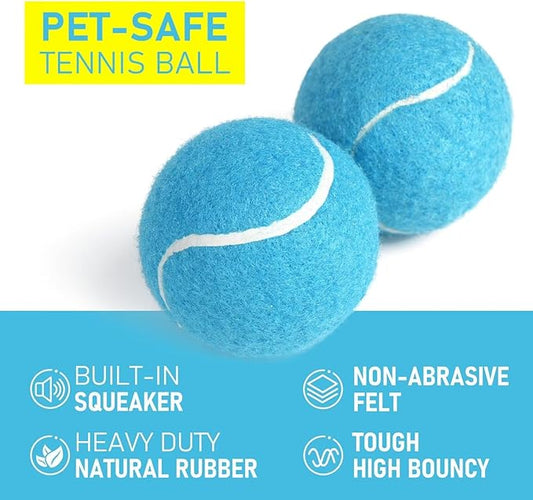 Prime Pets Durable Dog Tennis Balls 3 Pack, 2.5” High-Bounce Non-Squeaky Silent Dog Toy Balls for Fetch & Outdoor Training, Suitable for Small and Medium Dogs