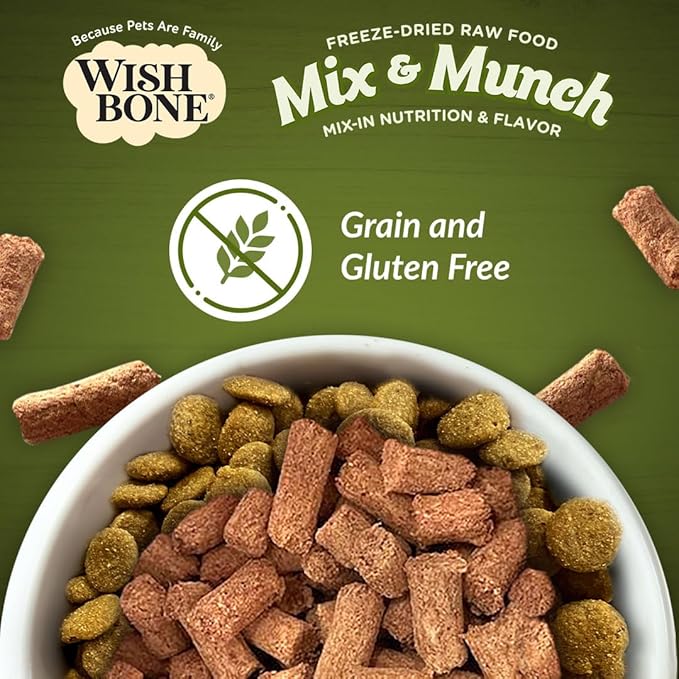 Wishbone Mix & Munch Raw Freeze-Dried Grain-Free Lamb, Goat and Chicken for Cats