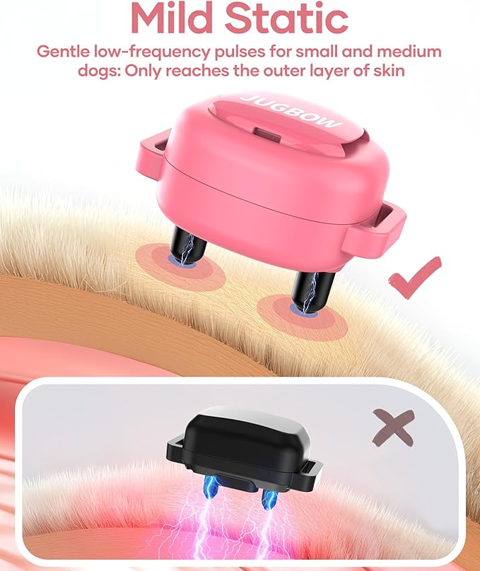 Jugbow 2-in-1 Pet ID Tag & Shock Collar for Small Dogs - 4200FT Dog Training Collar with Remote for 5-30lbs Dogs, IPX8 Waterproof Rechargeable E-Collar with Beep(1-9), Vibration(1-3), Safe Shock(0-16)