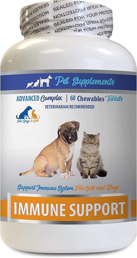Licks Skin and Allergy for Cats - PET Immune Support - for Dogs and Cats ONLY - Natural - VETS Choice - cat Immune System Booster - 60 Treats (1 Bottle)