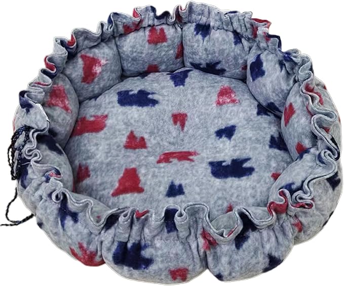 Round Bed Sleeping Dog Winter House Drawstring Design Pet Mat for Kitten Puppy Sleeping Supplies Sofa Plush Sofa on