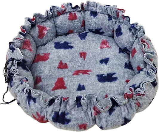 Windproof Warm Pet Bed House Drawstring Design Washable Soft Cushions Kennel for Small Dogs Cats Pet Supplies Dog Sleeping Outside Dog Sleeping Indoor