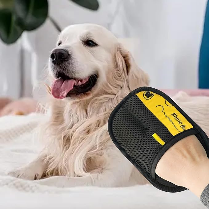 Cat Hair Remover Glove 24x18x2cm, Double-Sided Grooming Mitt, Reusable Shedding Tool for Dogs, Cats, Sofa, Bed Sheets, Clothing, Home Cleaning