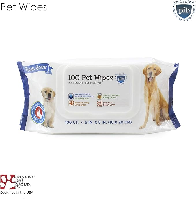 All-Purpose Dog Wipes - Pet Wipes for Dogs with Natural Ingredients - Puppy Wipes with Aloe Extract for Everyday Use, 100-Pack