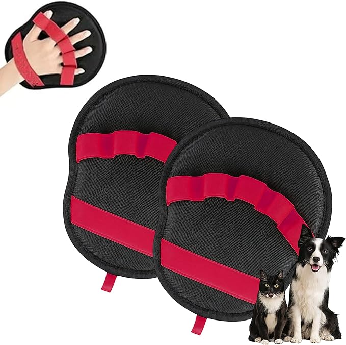 Pet Hair Removal Glove, Pet Magics Brush Glove Hair Removal Grooming Brush Electrostatic Mitt for Cats Dogs Grooming Gloves with 5-Finger Design for Home Furniture Couch Carpet Floor