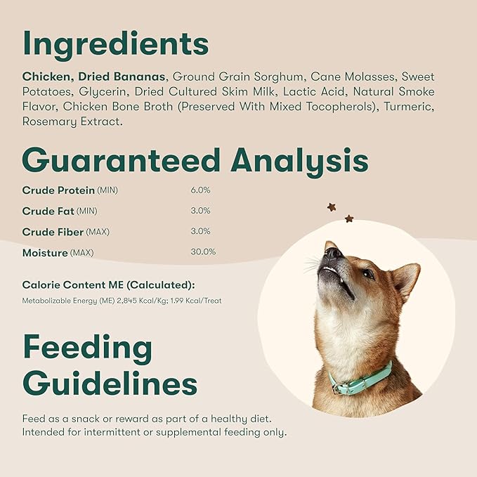 Jinx Chicken & Banana Training Treats Bundle for Dogs and Puppies - 4oz (Pack of 2)