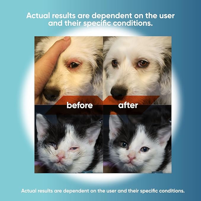 dog eye drops and cat eye drops , pet eye drop , Vet-Recommended Dog Eye Infection Treatment to Soothe Infection Allergy,Relieve Dry Eyes Pink Eyes, Pet Tear Stain Cleaner Horses (0.98 Fl Oz)