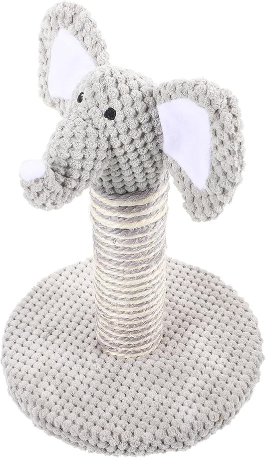 Cat Scratching Post Kitten Scratcher Small Elephant Design with Scratching Pole Sturdy Sisal Rope for Indoor Cats Daily Use Kitten Supply