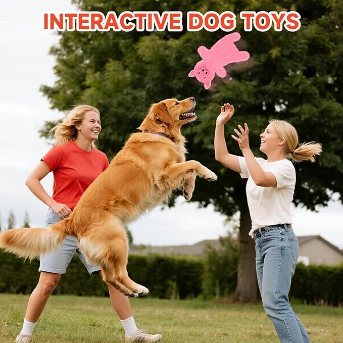 Mihachi No Stuffing Crinkle Dog Toys,2-in-1 Holds Water Bottles-Cruncher with Puncture Resistant Squeaker,3 Pcs Dog Squeak Toys Plush Dogs Chew Toy for Small Medium Large Breed Chewer,Fox&Raccoon&Pig