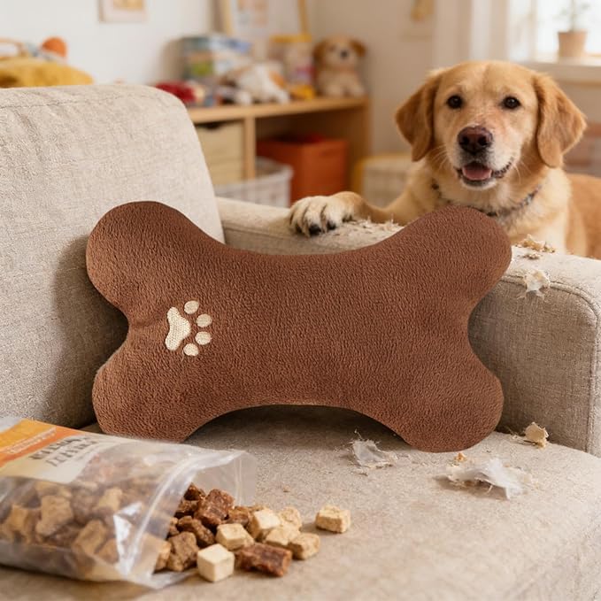 Pet Pillow | Chew-Resistant Pet Supplies | Stuffed Dog Toy Plush Animals - for Small Medium Large Puppy Kitten Aggressive Chewers Cuddling Sleeping