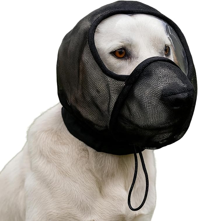 Mesh Muzzle for Dogs - Mesh Adjustable Pet Supplies - Barkless Training Dogs Mouth Muzzle,for Small Medium Large Puppy Home Travel Walking Outdoor Camping Vet Visit