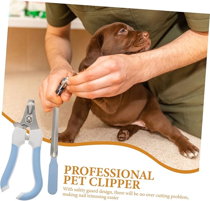 1set Portable Pet Nail Clipper Nail File Ergonomic Design for Easy Use Lightweight and Non- Handle for Comfortable Grooming