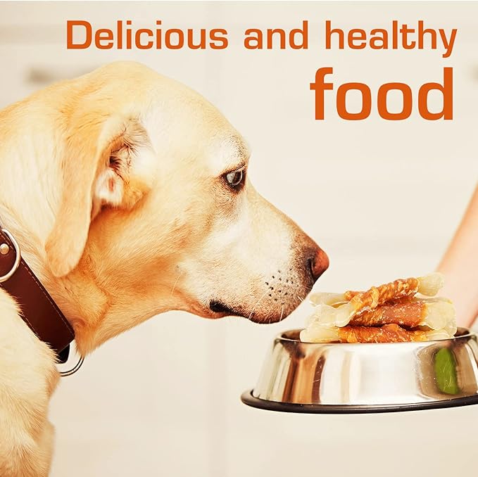 UrbanX HealthyBones Rawhide Free Healthy Foods for American Pit Bull Terrier and Other Large Terrier Dogs, Chicken Wrapped Sticks Dog Foods, Soft Chewy Foods for Training Rewards, 7 Count