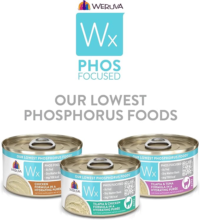 Weruva Wx Phos Focused Variety Pack – Canned Cat Food, 3 oz Cans (20 Count)