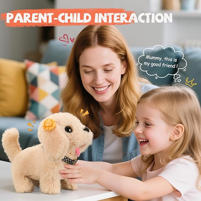 16 Pcs Robot Dog Toys for Girls, Toys for 3 4 5 6 7 8 Year Old Girls Kids Boys, Realistic Robot Puppy Toy for 5-7 6-8, Ideas Birthday Gifts for Girl 3 4 5 6 Year Old