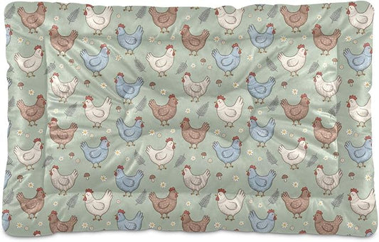 Dog Bed for Crate Washable Pet Sleep Pad, Country Style Kennel Mat with Non-Slip Bottom, Soft Fluffy Supplies Pet for Dogs and Cats (24x18 inch)
