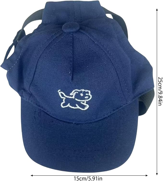 Permeable Cotton Dog Hat with Regulable Strap Sun Protective Baseball Puppies Headwear Pet Supply Pet Sun Protecting