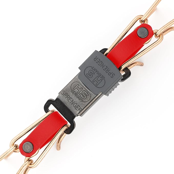 Herm Sprenger Curogan Dog Collar with Quick Release ClicLock Buckle and Biothane Insert Hypoallergenic Training Collar for Dogs Made in Germany (Cherry Red, 23in x 3.2mm(Neck Size up to19-20in))