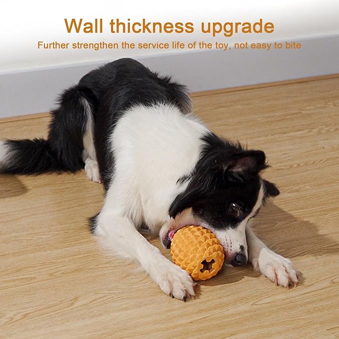 Treat Dispensing Dog Toys - Tough Rubber Chew Pine Cone, Bite-Resistant Pet Toy | Dogs Puppies Supplies for Treat Dispensing, Teeth Cleaning, Chewing, Playing Interactive Fun Training Toy