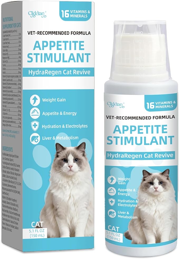 Recovery & Energy Support for Cats | Cat Appetite Stimulant & Hydration Supplement, Cat Electrolytes and Weight Gainer for Sick, Senior, Post-Surgery | Boosts Eating, Drinking&Strength in Weak Felines