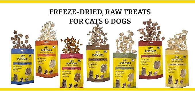Freeze-Dried Raw Treats - Pork Tenderloin - 2.5oz Bag, Dog & Cat Snacks, Single Ingredient, Natural, Pet Food Topper, Protein‑Packed Meat