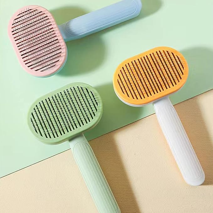 Pet Brush Slickers Comb Bent Steel Needle For Shedding & Grooming For All Long/Short Hair Dogs Cats Pet Dog Slickers Brush Soft Massage Grooming For Dogs Cats With Double