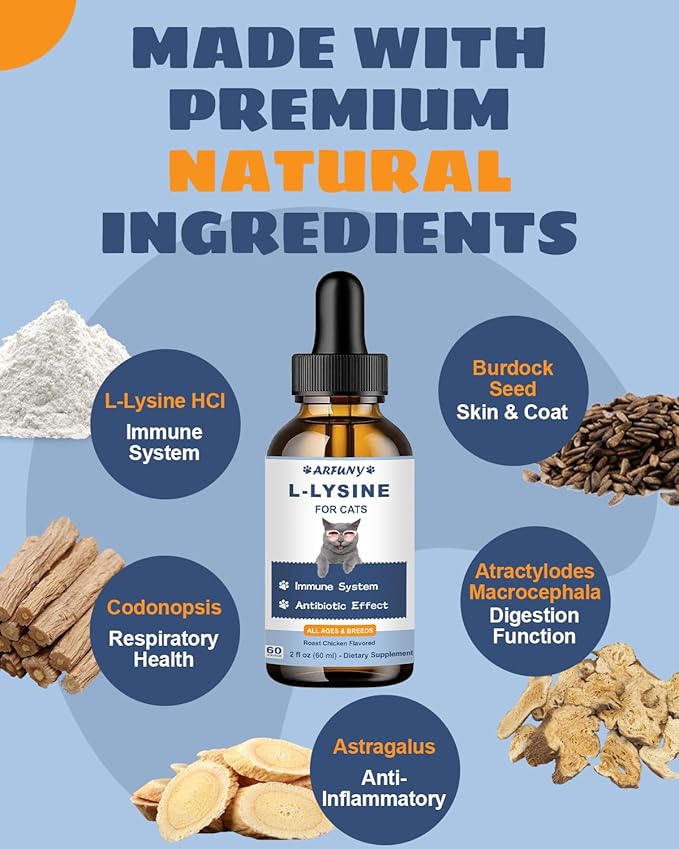 Cat Lysine Drops & 9 in 1 Dog Mushroom Powder