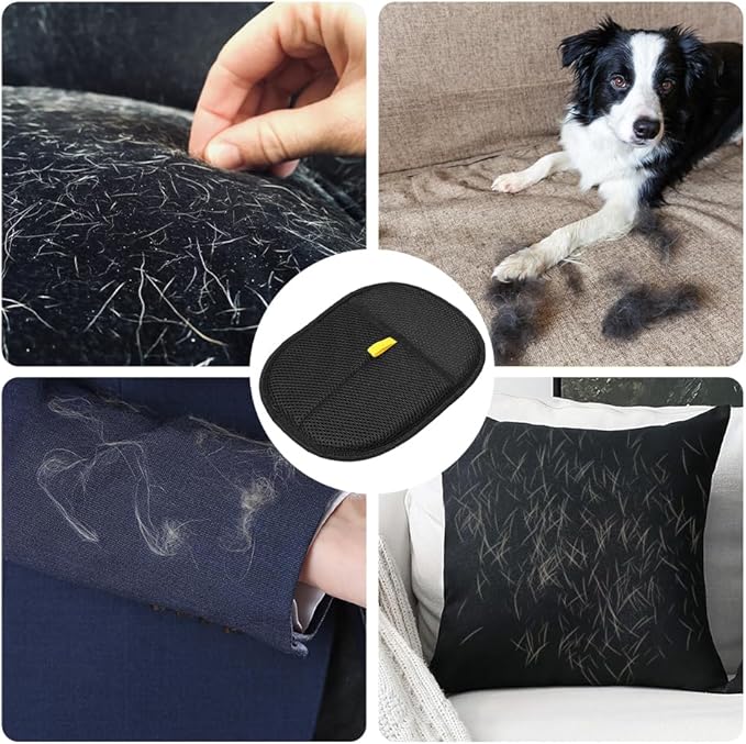 4 Packs Pet Hair Remover Glove, High-Efficiency Removal Pet Hair, Reusable Cat & Dog Hair Remover for Carpets, Clothing, car Cushions, Sofas, pet beds, Furniture, Cat Grooming Gloves