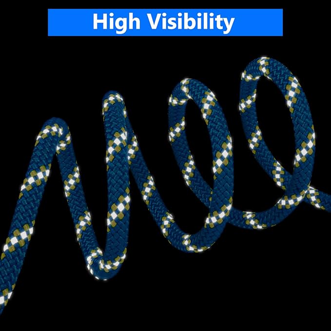 XiaZ Dog Tie Out Cable for Camping, 50ft Portable Overhead Trolley System for Dogs up to 200lbs，Dog Lead for Yard, Camping, Parks, Outdoor Events,5 min Set-up, Blue