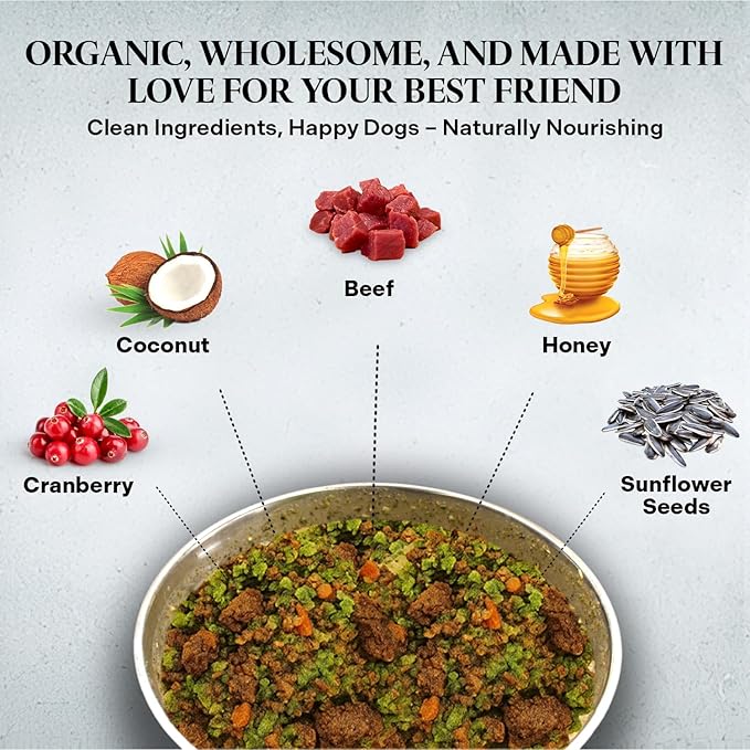 Healthy Dogma - PetMix Dehydrated Dog Food - Beef Dinner - Raw Food - Gluten Free, Clean Ingredient Food - No Preservatives, Homemade Dog Food Beef Recipe (2 lbs)
