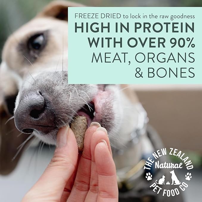 The New Zealand Natural Pet Food Co Woof Freeze Dried Dog Food - Beef Recipe, High Protein, Dog Food Topper & Dog Treats, All Life Stages, 1.76 oz