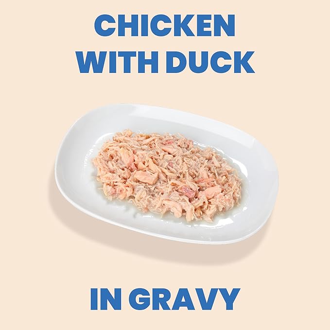 almo nature HQS Complete CAT Wet Cat Food Chicken Recipe with Duck in Gravy - Grain-Free Cat Food Canned, 2.47 oz (Pack of 12)