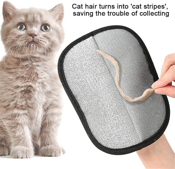 Pet Hair Removal Glove for Dogs & Cats, 1 Pack Electrostatic Pet Hair Remover Glove Tools, Reusable & Washable Magic Pet Grooming Gloves Brush Tool for Furniture, Bed, Couch, Carpet, Clothes, Car Seat