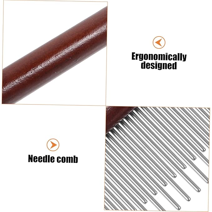 Sosoport 3pcs Dog Cat Hair Comb Pet Grooming Supplies Small Dogs Accessories Wooden Handle Tear Stain Brush