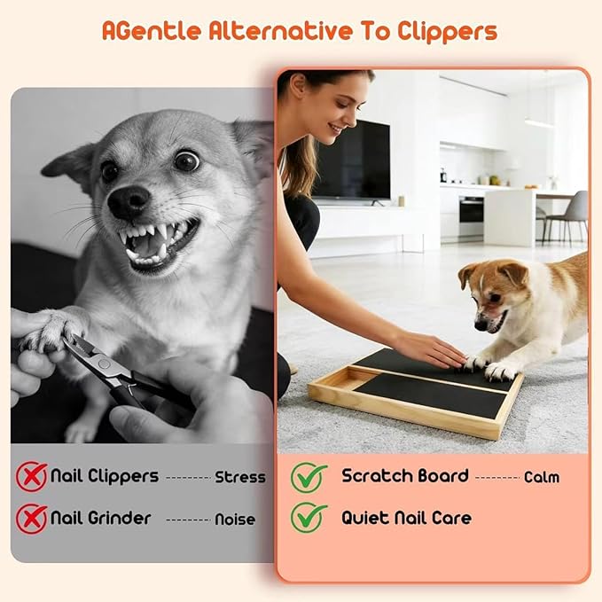 Pet Claw Filing Mat – Living Room Supply, Apartment Lounge Accessory, Corner Entryway Bin | Wood Grinding Unit Enhancing Stressless Grooming Optimized to Support Canine Health with Apartment