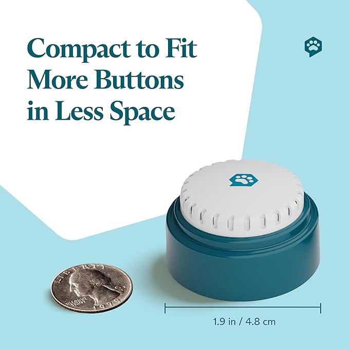 FluentPet Speak Up Button 6 Pack with Clearer Upward-Facing Sound- 6 Recordable Buttons with Batteries Included & Premium Audio for Dogs & Cats - Easy-to-Press Training Dog Buttons for Communication