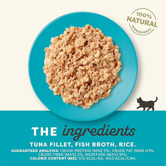 Applaws Canned Wet Kitten Food in 2 Flavors: 6 Tuna Fillet in Broth and 6 Tuna with Salmon in Broth (12 Cans Total, 2.47 Ounces Each) Plus Silicone Lid