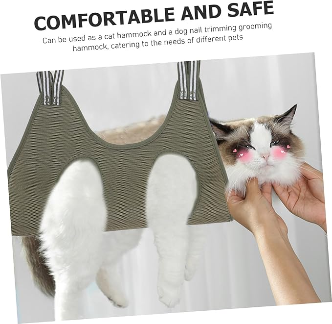 Cat and Dog Grooming Hammock Pet Grooming Leash for Nail Clipping Space-Saving Wall Door Mount Suitable for Elegant Home Decor Addition